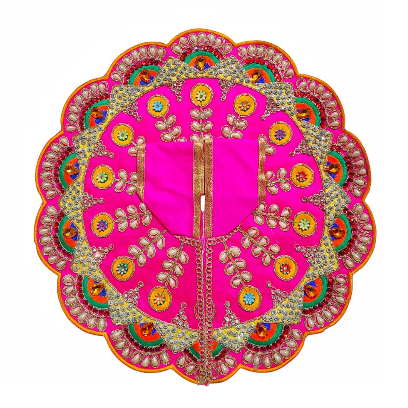 Designer Laddu Gopal Poshak – Premium Magenta Decorative Dress for Thakur Ji