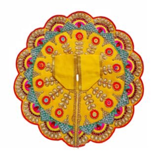 Designer Laddu Gopal Poshak – Premium Yellow Decorative Dress for Thakur Ji