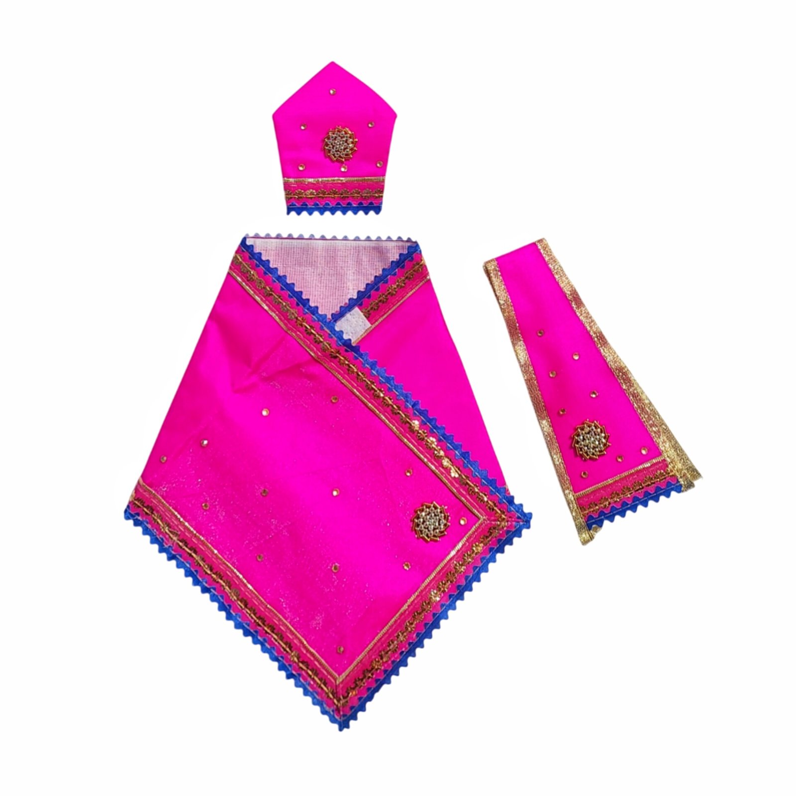 Shirdi Sai Baba Poshak – Magenta Designer Dress Set with Cap
