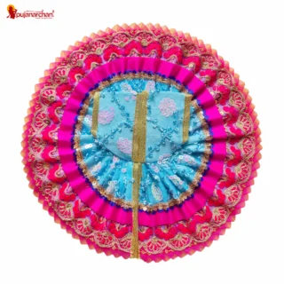 Designer Laddu Gopal Poshak – Premium Magenta Sitara Lace Work Dress for Thakur Ji