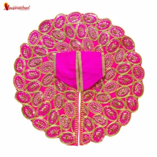 Designer Laddu Gopal Poshak – Premium Magenta Sitara Work Dress for Thakur Ji