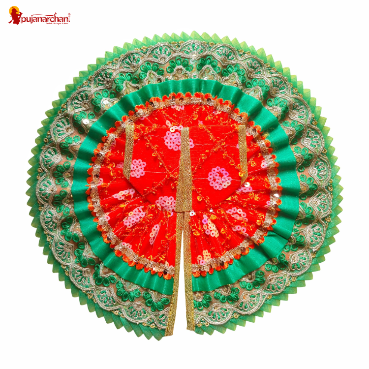 Designer Laddu Gopal Poshak – Premium Green Sitara Lace Work Dress for Thakur Ji (Copy)