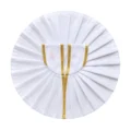 Plain White Laddu Gopal Poshak with Golden Lace Border for Daily Seva and Shringar