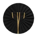 Plain Black Laddu Gopal Poshak with Golden Lace Border for Daily Seva and Shringar