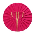 Plain Hot Pink Laddu Gopal Poshak with Golden Lace Border for Daily Seva and Shringar