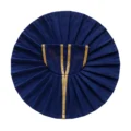 Plain Navy Blue Laddu Gopal Poshak with Golden Lace Border for Daily Seva and Shringar