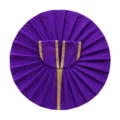 Plain Royal Purple Laddu Gopal Poshak with Golden Lace Border for Daily Seva and Shringar