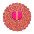 Premium Magenta Heavy Embroidered Laddu Gopal Poshak with Golden Lace Work for Daily Seva & Janmashtami