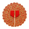 Premium Red Heavy Embroidered Laddu Gopal Poshak with Golden Lace Work for Daily Seva & Janmashtami