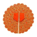 Premium Orange Heavy Embroidered Laddu Gopal Poshak with Golden Lace Work for Daily Seva & Janmashtami