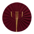 Plain Maroon Laddu Gopal Poshak with Golden Lace Border for Daily Seva and Shringar