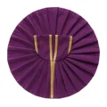 Plain Purple Laddu Gopal Poshak with Golden Lace Border for Daily Seva and Shringar