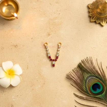 Decorative Zircon Mala for God Idols Premium Stone Mala for Laddu Gopal and Radha Krishna