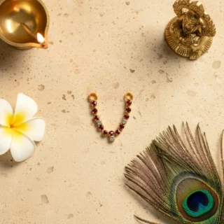 Decorative Zircon Mala for God Idols Premium Stone Mala for Laddu Gopal and Radha Krishna