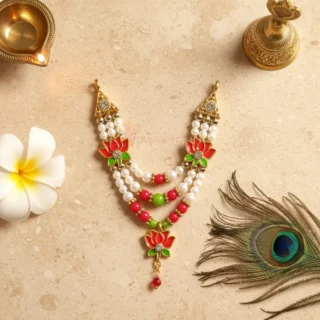 Decorative Moti Mala for God Idols Premium Deity Mala for Shringar