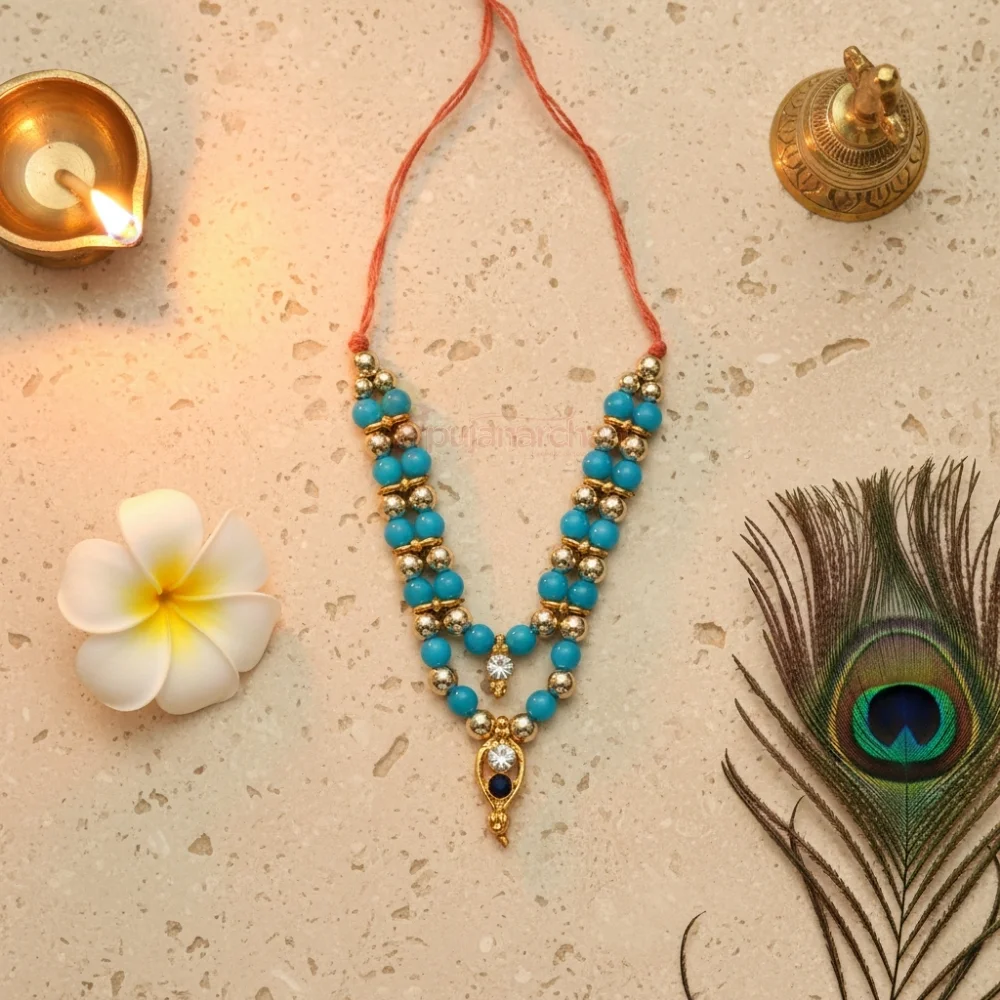 Decorative Moti Mala for God Idols Premium Deity Mala for Shringar