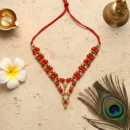 Decorative Moti Mala for God Idols Premium Deity Mala for Shringar
