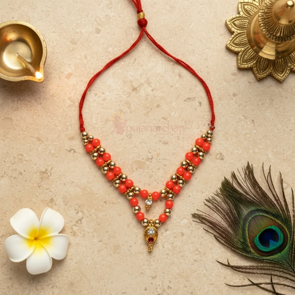 Decorative Moti Mala for God Idols Premium Deity Mala for Shringar