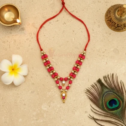 Decorative Moti Mala for God Idols Premium Deity Mala for Shringar