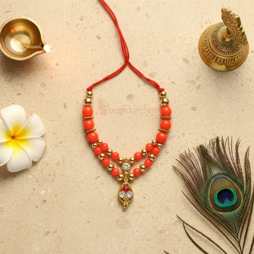 Decorative Moti Mala for God Idols Premium Deity Mala for Shringar