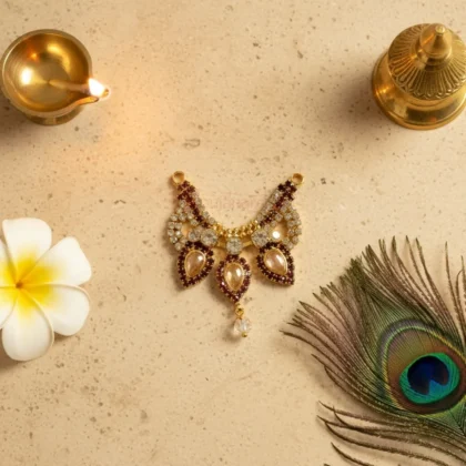 Premium Decorative Necklace for God Idol, Handmade Deity Necklace for Temple and Home Worship