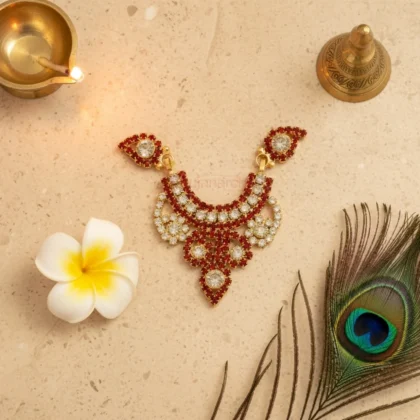Premium Decorative Necklace for God Idol, Handmade Deity Necklace for Temple and Home Worship