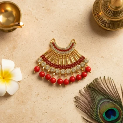 Premium Decorative Necklace for God Idol, Handmade Deity Necklace for Temple and Home Worship