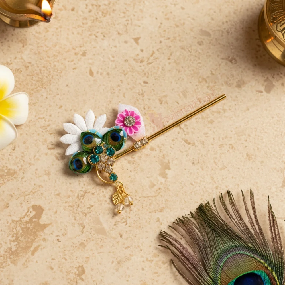 Decorative Bansuri for Laddu Gopal | Krishna Shringar