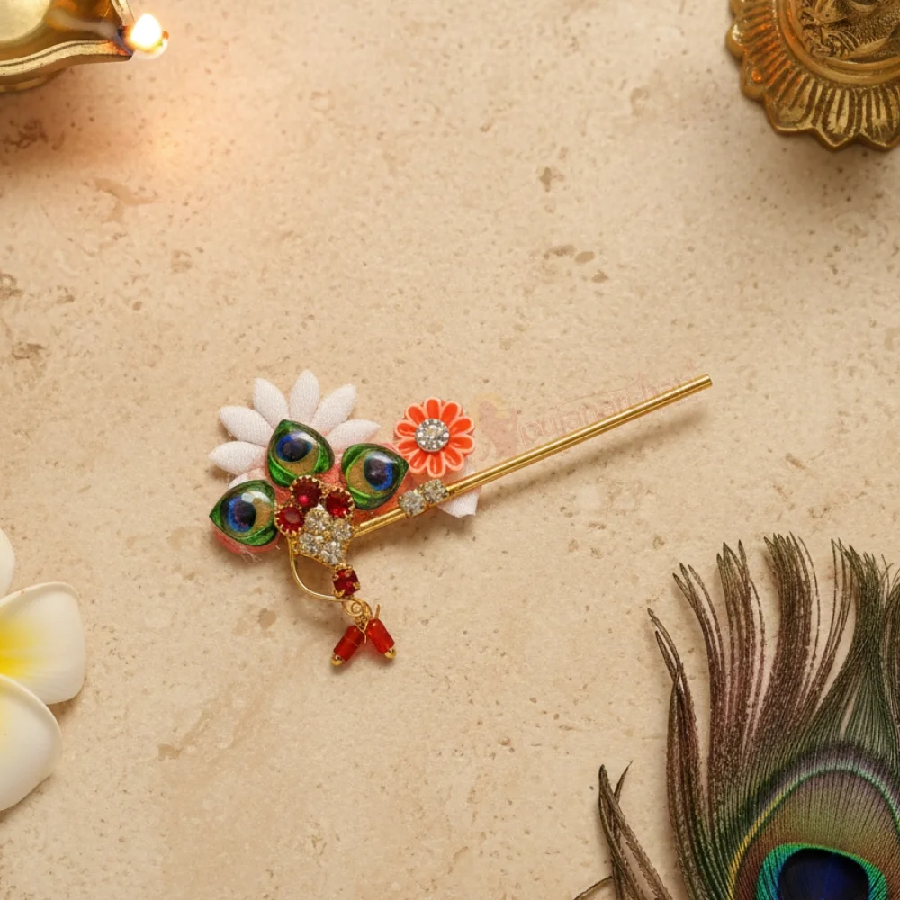 Decorative Bansuri for Laddu Gopal | Krishna Shringar