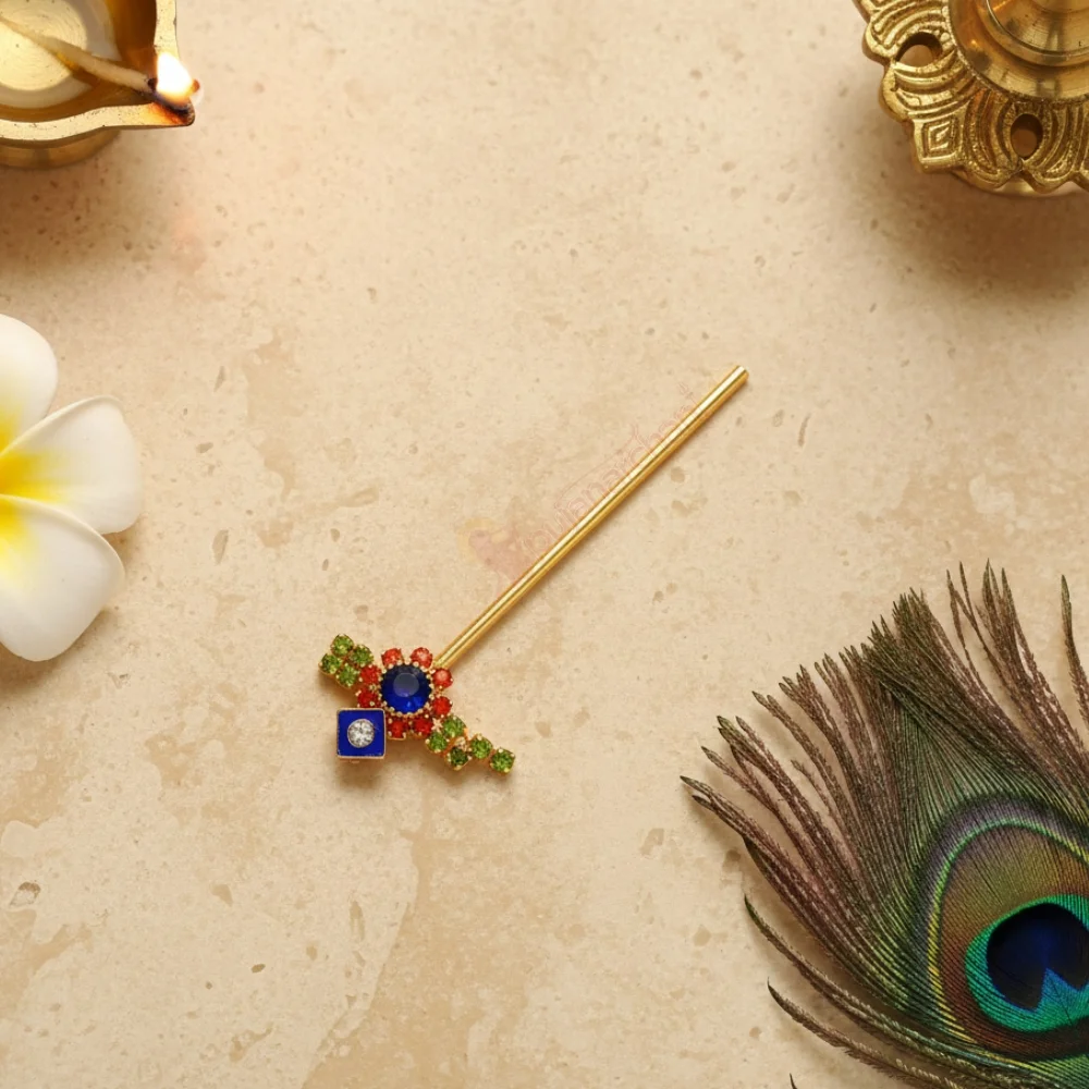 Decorative Bansuri for Laddu Gopal | Krishna Shringar