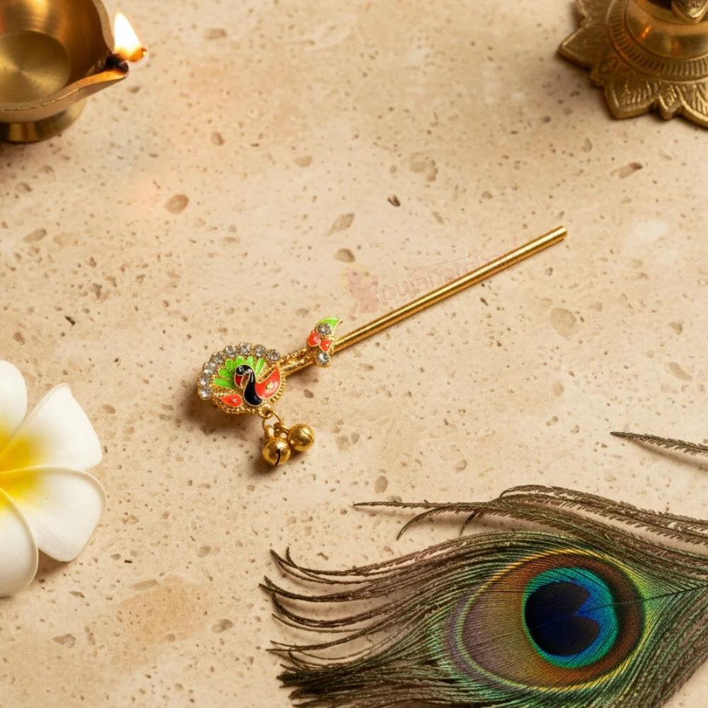 Decorative Bansuri for Laddu Gopal | Krishna Shringar