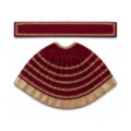 Designer Maroon Mata Rani Lehenga Patka Poshak with Golden Gota Lace Work for idol shringar and temple decoration