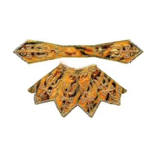 Premium Designer Tiger Print Shiv Ji Baghambar Poshak with Trishul Embroidery, Pearl Work, Stone Work and Hand Embroidery for Mahadev Idol Shringar