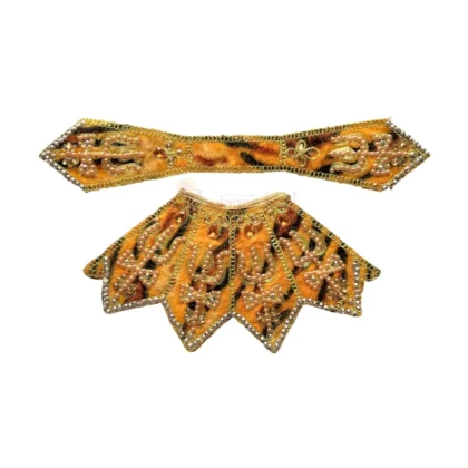 Premium Designer Tiger Print Shiv Ji Baghambar Poshak with Trishul Embroidery, Pearl Work, Stone Work and Hand Embroidery for Mahadev Idol Shringar