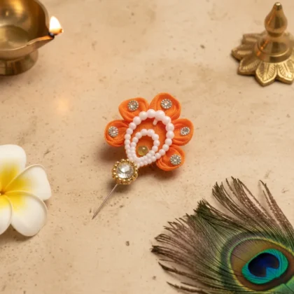 Handcrafted decorative kalgi for God idol shringar and temple decoration