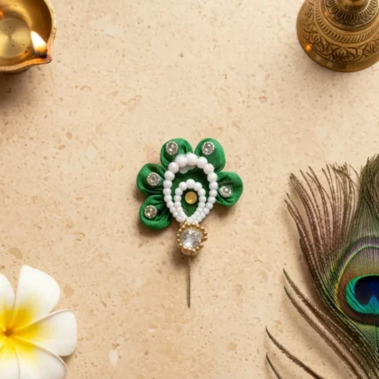 Handcrafted decorative kalgi for God idol shringar and temple decoration