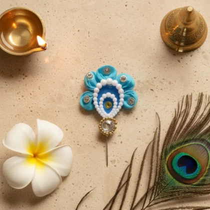 Handcrafted decorative kalgi for God idol shringar and temple decoration