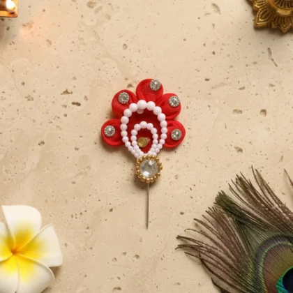 Handcrafted decorative kalgi for God idol shringar and temple decoration