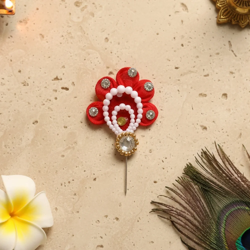 Handcrafted decorative kalgi for God idol shringar and temple decoration