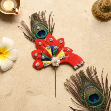 Handcrafted decorative kalgi for God idol shringar and temple decoration