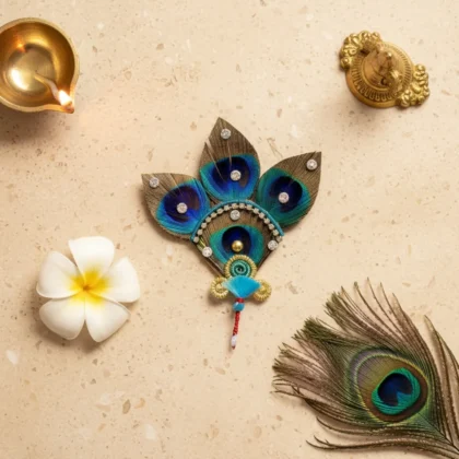 Handcrafted decorative kalgi for God idol shringar and temple decoration