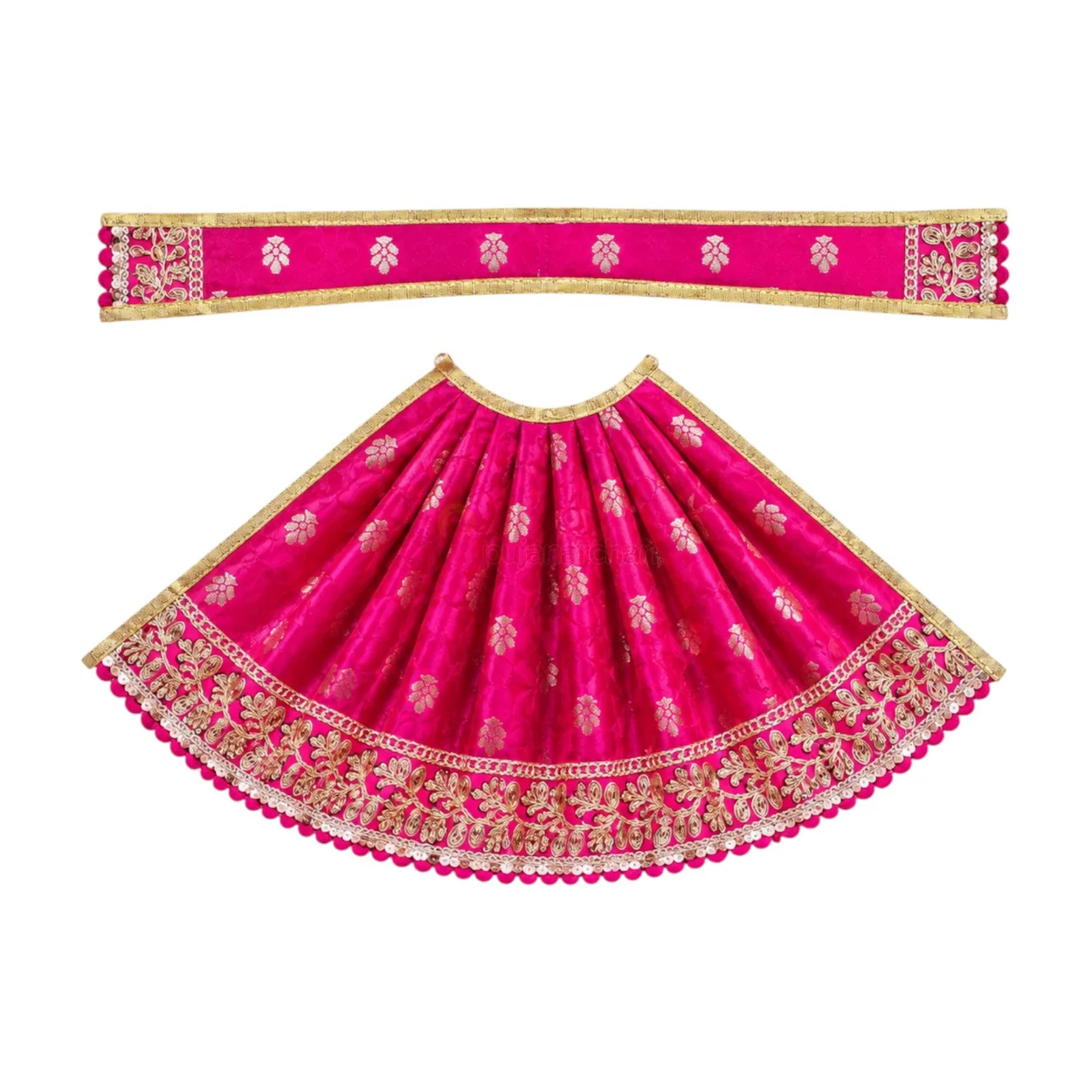 Magenta Maa Durga Poshak Lehenga Patka Magenta Maa Durga Poshak with floral designer lehenga and matching patka