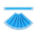 Light Blue Maa Durga Poshak with traditional patterned lehenga and matching patka