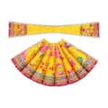Designer Yellow Mata Rani Poshak Set | Heavy Cone Lehnga & Patka