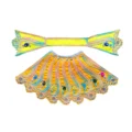 Designer Yellow & Orange Mata Rani Poshak