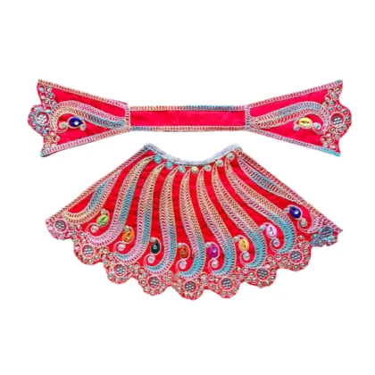 Designer Red Mata Rani Poshak For Navratri